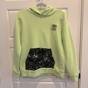 Puma Youth Neon Pullover Hoodie Sweatshirt